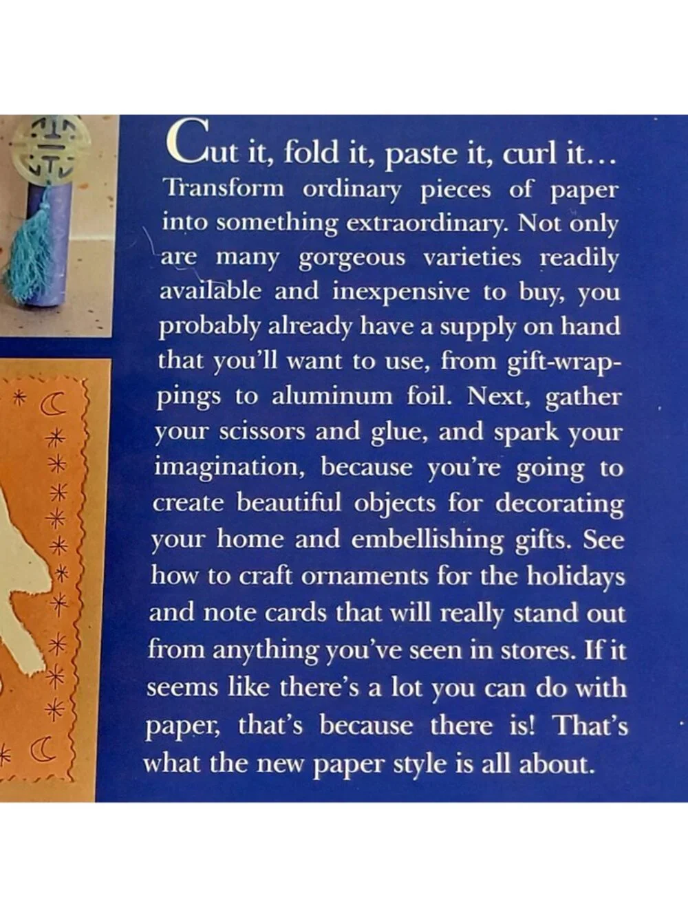 Vintage 2001 The New Paper Style Hardcover Book Craft How To Making Gift Wrap